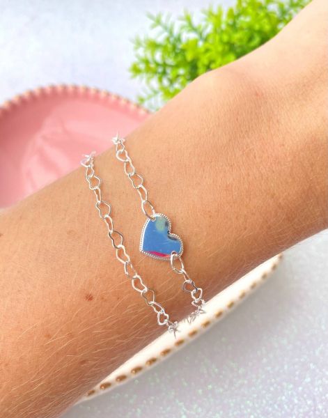 Pulseira dupla coração P04