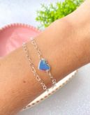 Pulseira dupla coração P04